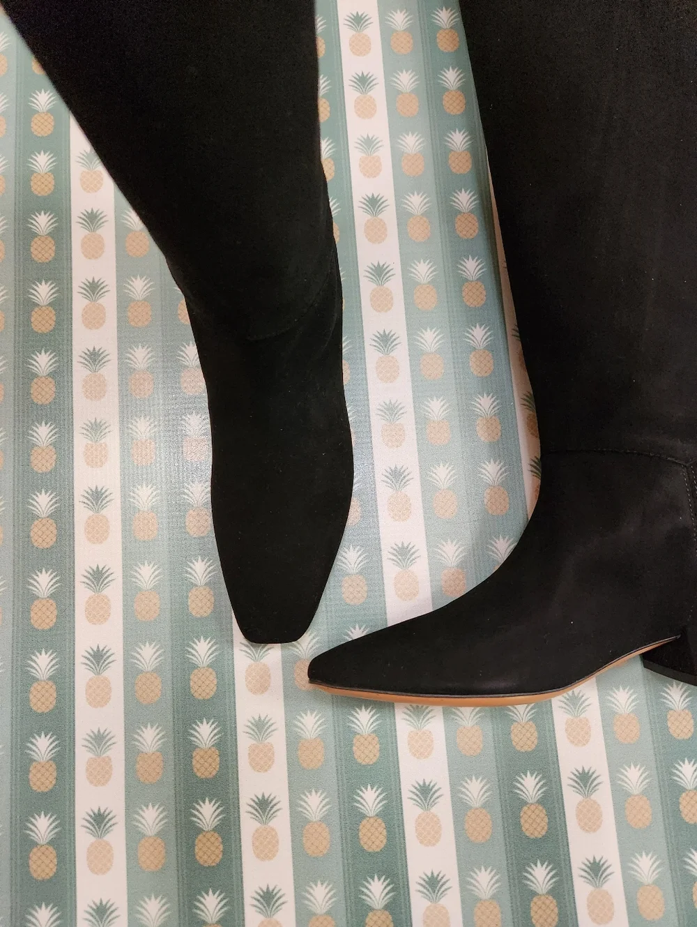 Emerson Fry Black Over-the-Knee Suede Boots
